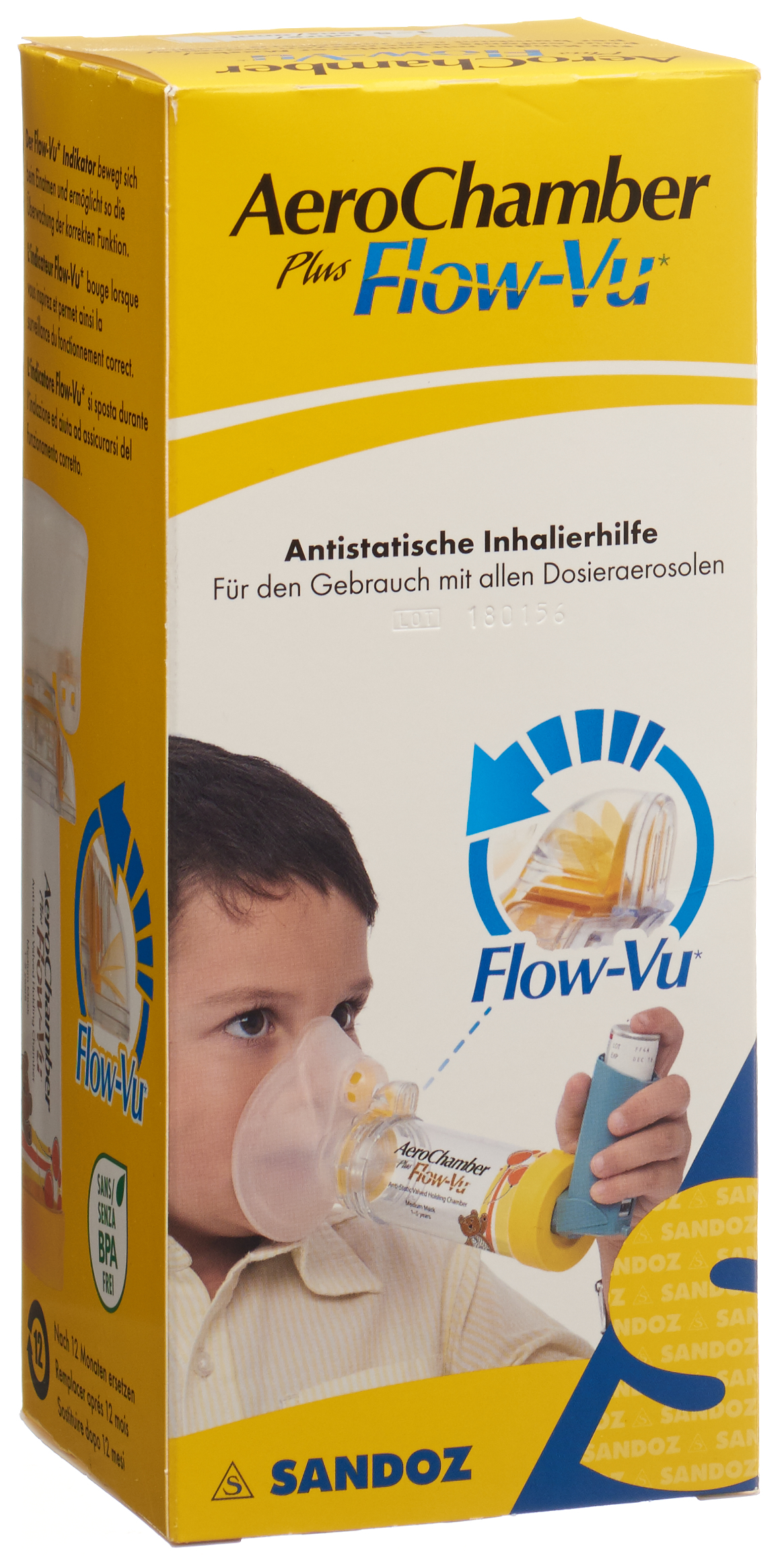 AEROCHAMBER PLUS Flow-Vu avec masque (1-5 ans), image principale