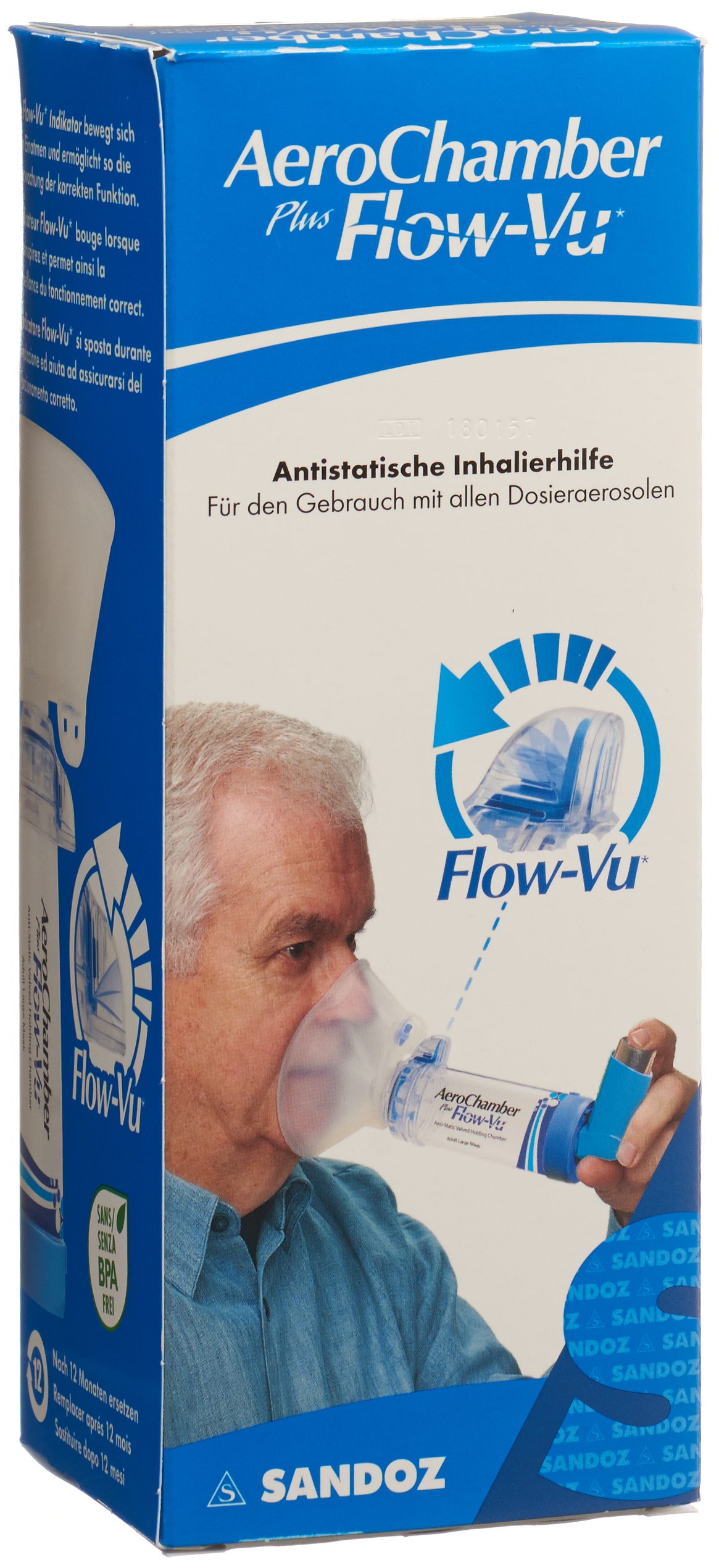 AEROCHAMBER PLUS Flow-Vu grosse Maske