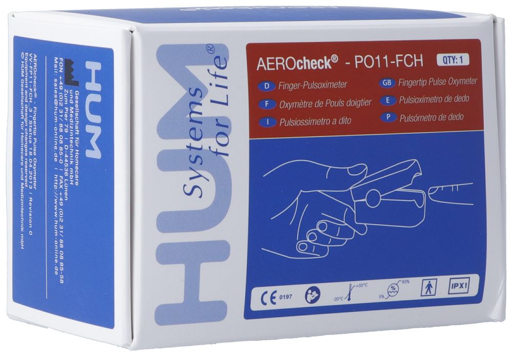 AEROCHECK HUM Pulsoxymeter, Hauptbild