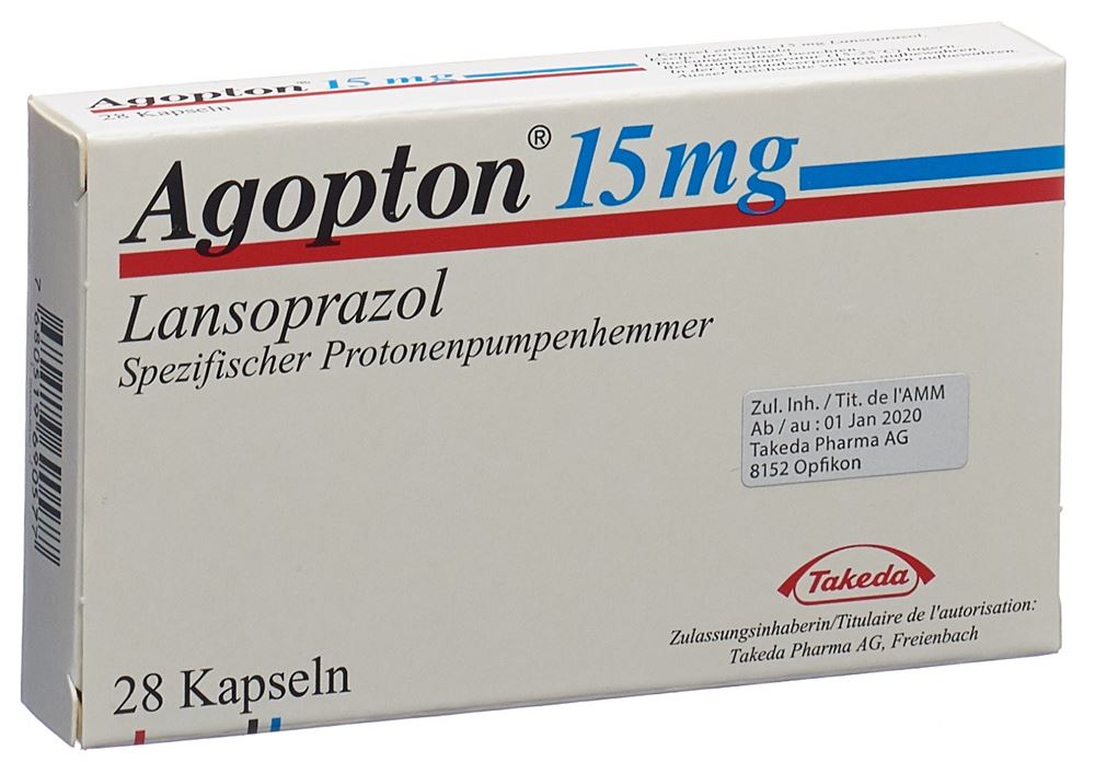 AGOPTON caps 15 mg gastrorésistantes blist 28 pce, image principale