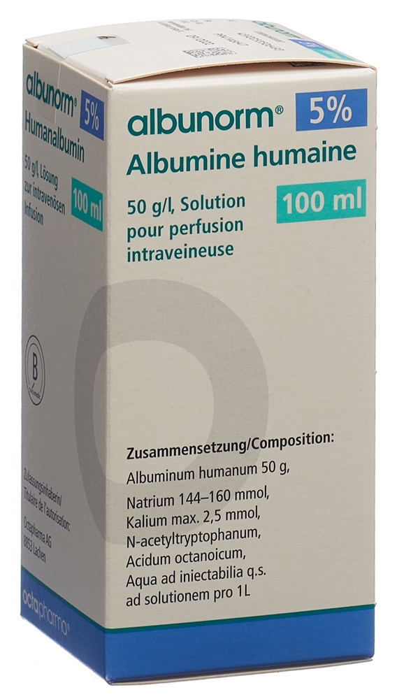 ALBUNORM 5 % 5 g/100ml, image 2 sur 2