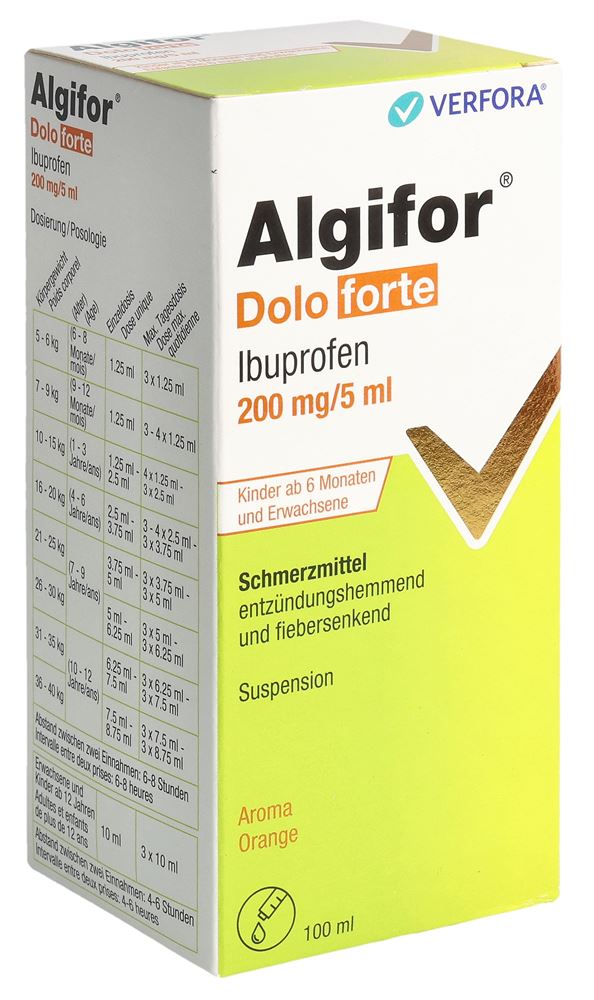 ALGIFOR Dolo forte 200 mg/5ml, Hauptbild