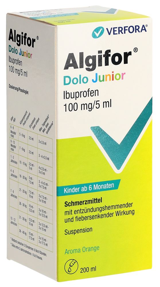 ALGIFOR Dolo Junior 100 mg/5ml, Hauptbild