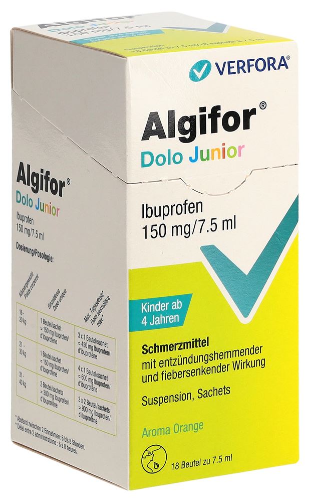 ALGIFOR Dolo Junior 150 mg/7.5ml, Hauptbild