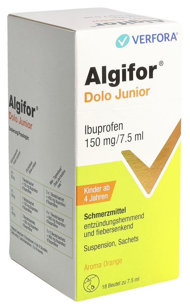 ALGIFOR Dolo Junior 150 mg/7.5ml, image principale