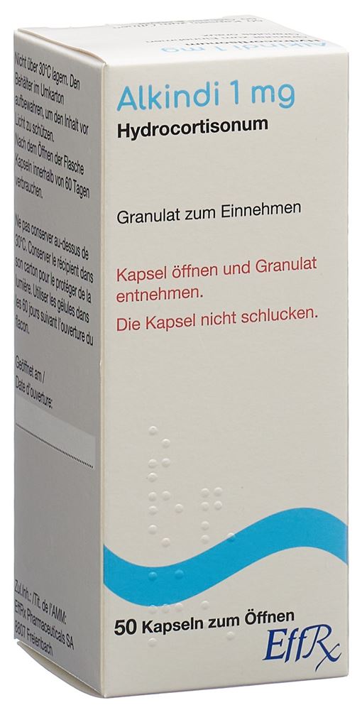 ALKINDI Gran 1 mg Kapseln zum Öffnen Fl 50 Stk, Hauptbild