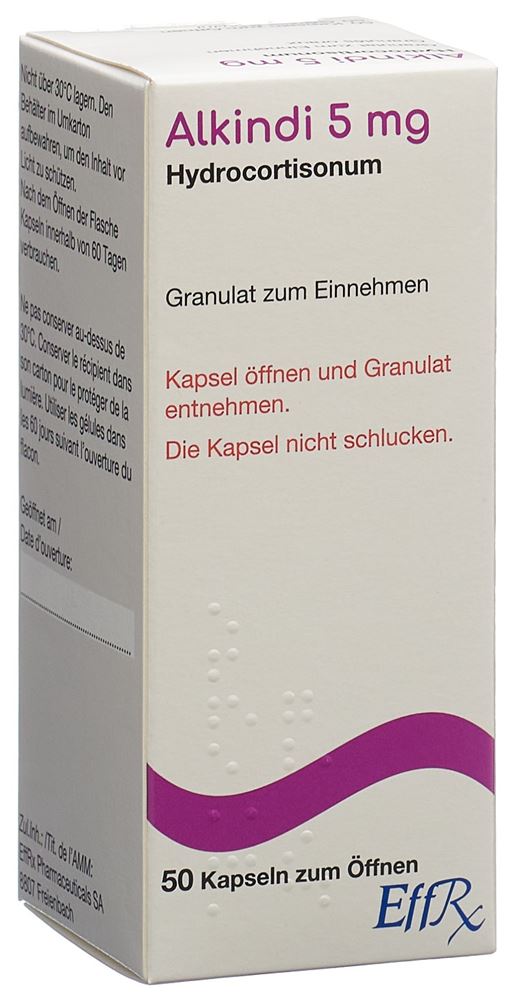 ALKINDI Gran 5 mg Kapseln zum Öffnen Fl 50 Stk, Hauptbild