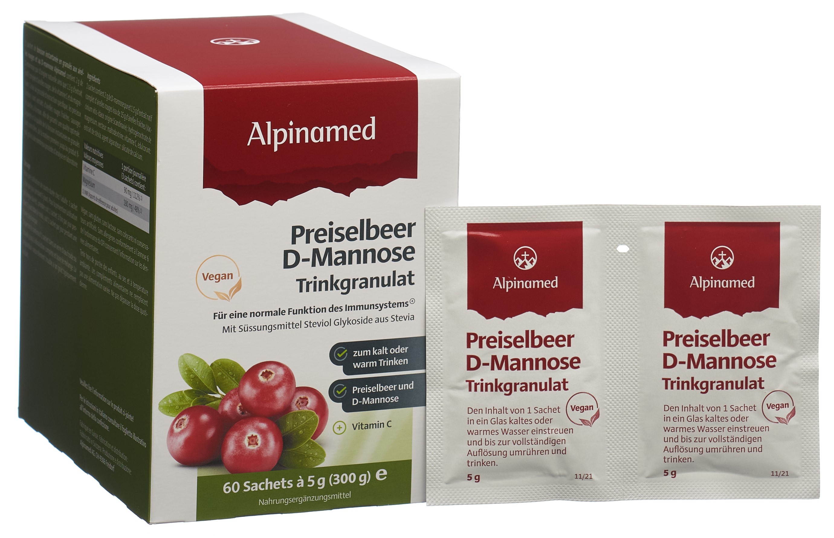 ALPINAMED Preiselbeer D-Mannose Trinkgranulat, Bild 2 von 3