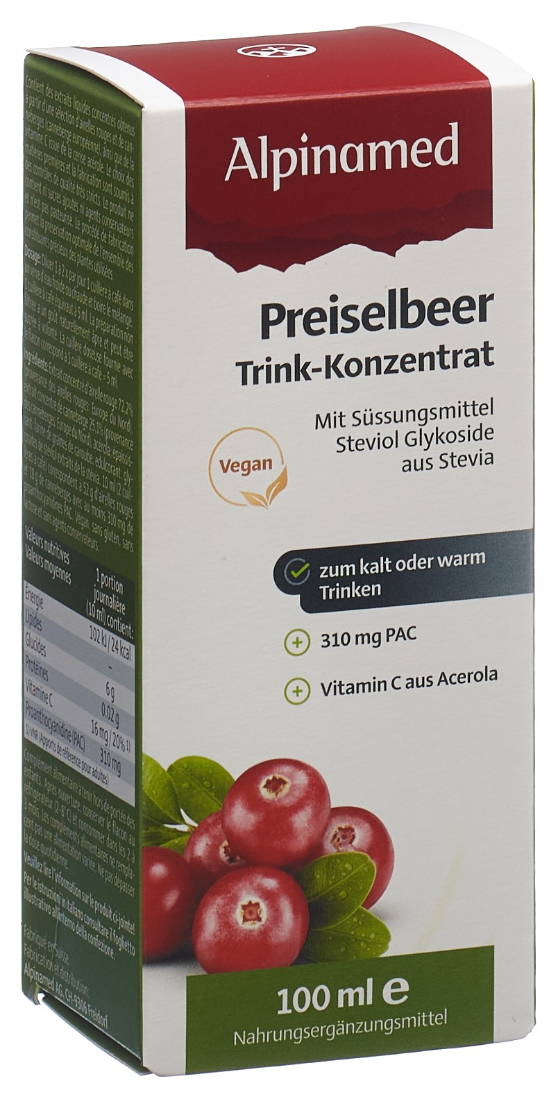 ALPINAMED Preiselbeer Trink-Konzentrat, Hauptbild