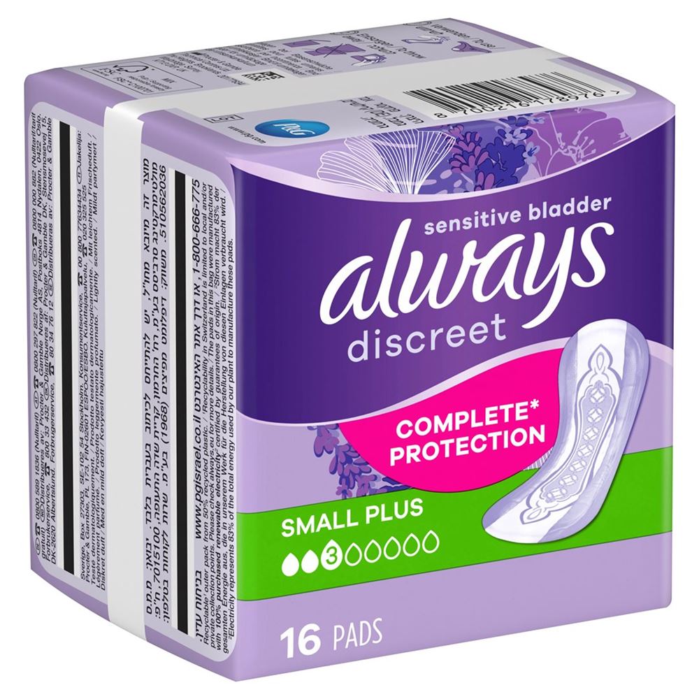 Always Discreet incontinence