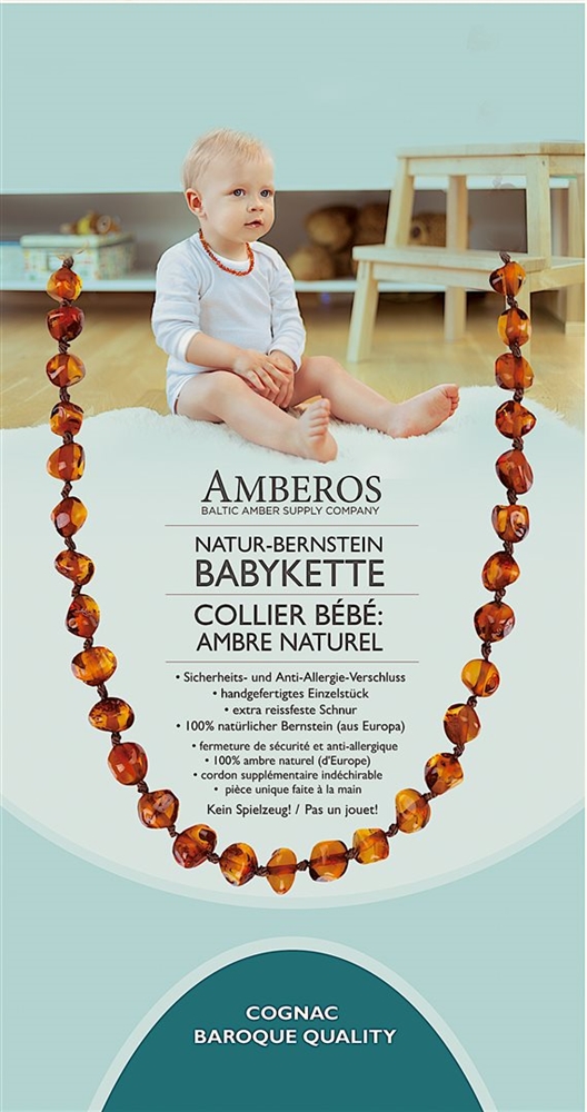 AMBEROS collier bébé ambre naturel, image 2 sur 2