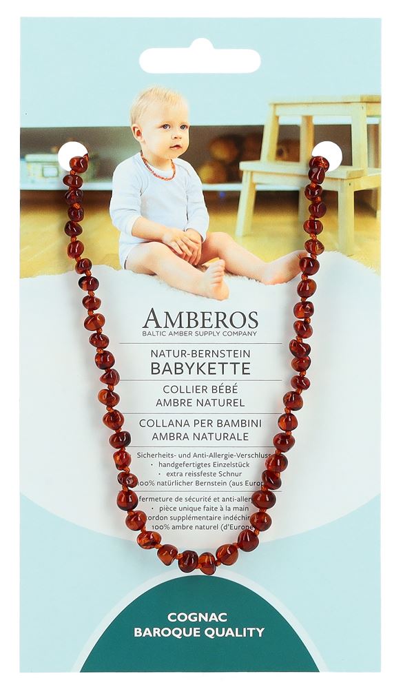 AMBEROS collier bébé ambre naturel, image principale