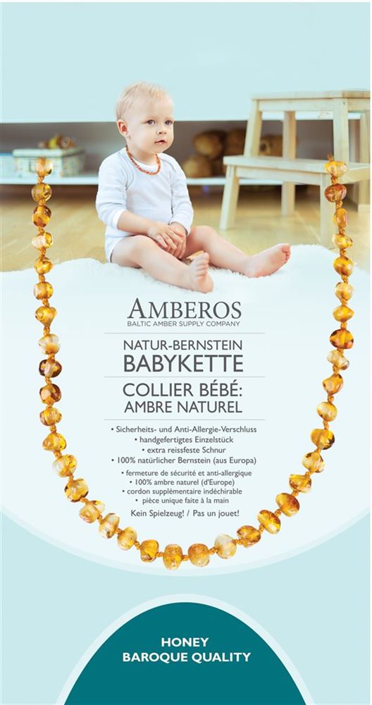 AMBEROS collier bébé ambre naturel