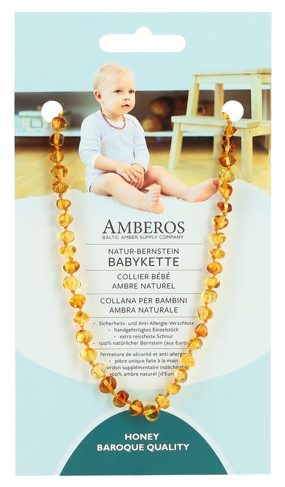 AMBEROS Natur Bernsteinkette Baby