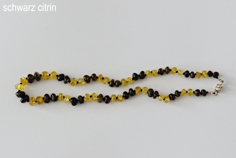 AMBERSTYLE collier d'ambre noir jaune, image principale