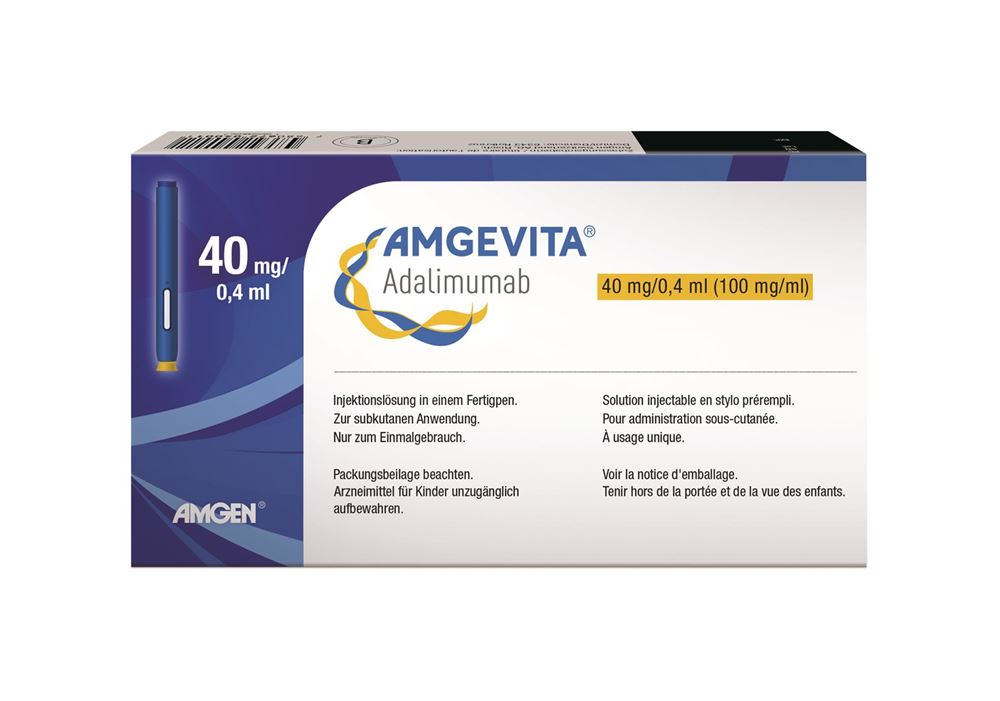 AMGEVITA Inj Lös 40 mg/0.4ml Fertigpen Fertpen 1 Stk, Hauptbild AMGEVITA Inj Lös 40 mg/0.4ml Fertigpen Fertpen 1 Stk, Hauptbild