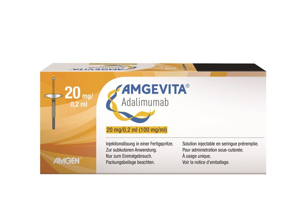 AMGEVITA sol inj 20 mg/0.2ml seringue préremplie ser pré 1 pce, image principale