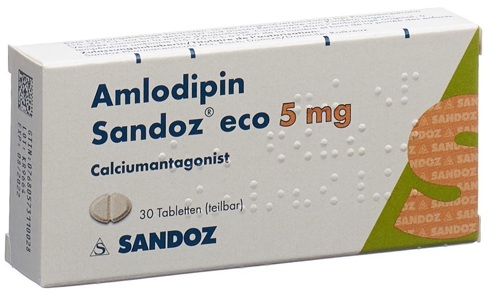 AMLODIPINE Sandoz eco 5 mg, Hauptbild