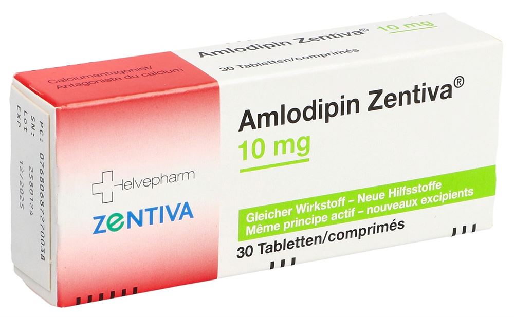 AMLODIPINE Zentiva 10 mg, image principale