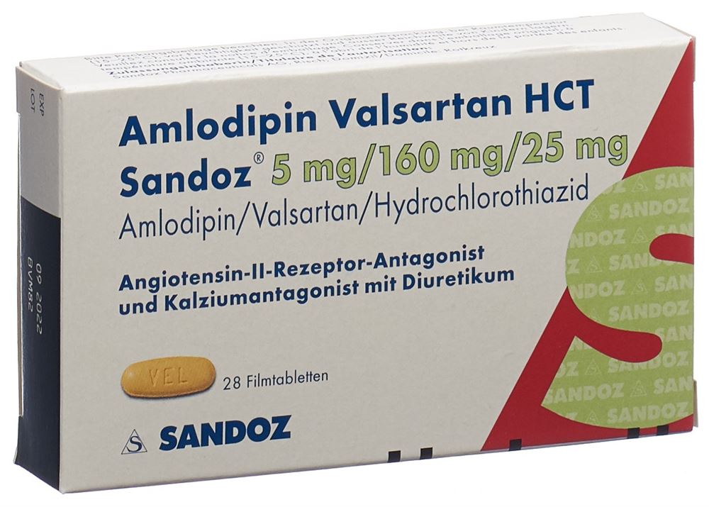 AMLODIPINE VALSARTAN HCT HCT Sandoz, image principale