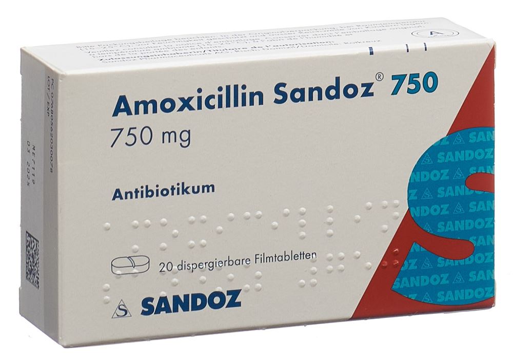 AMOXICILLINE Sandoz 750 mg, Hauptbild