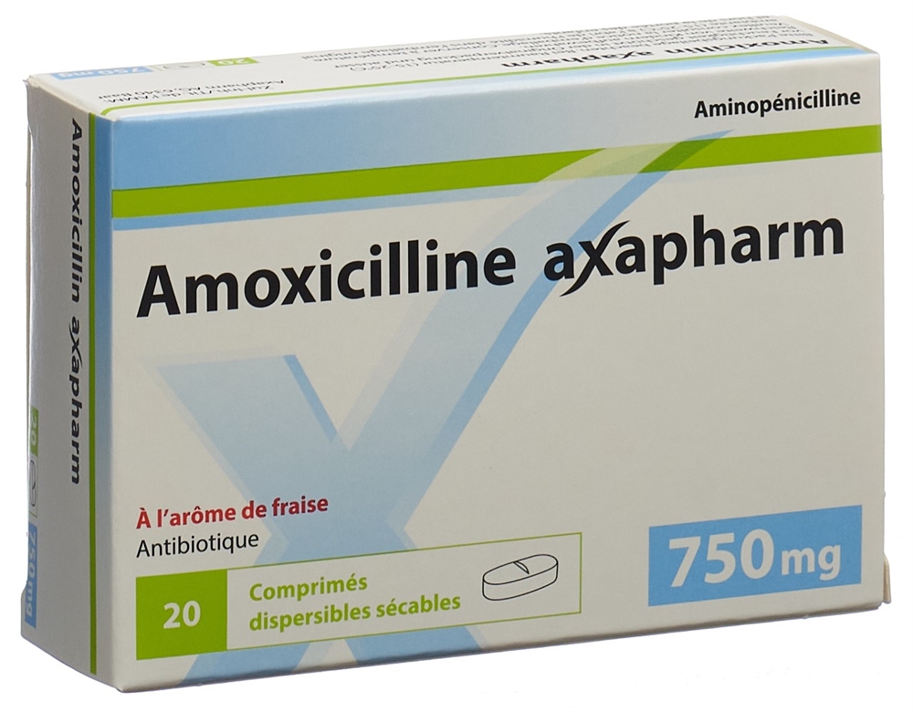 AMOXICILLINE axapharm 750 mg, image 2 sur 2