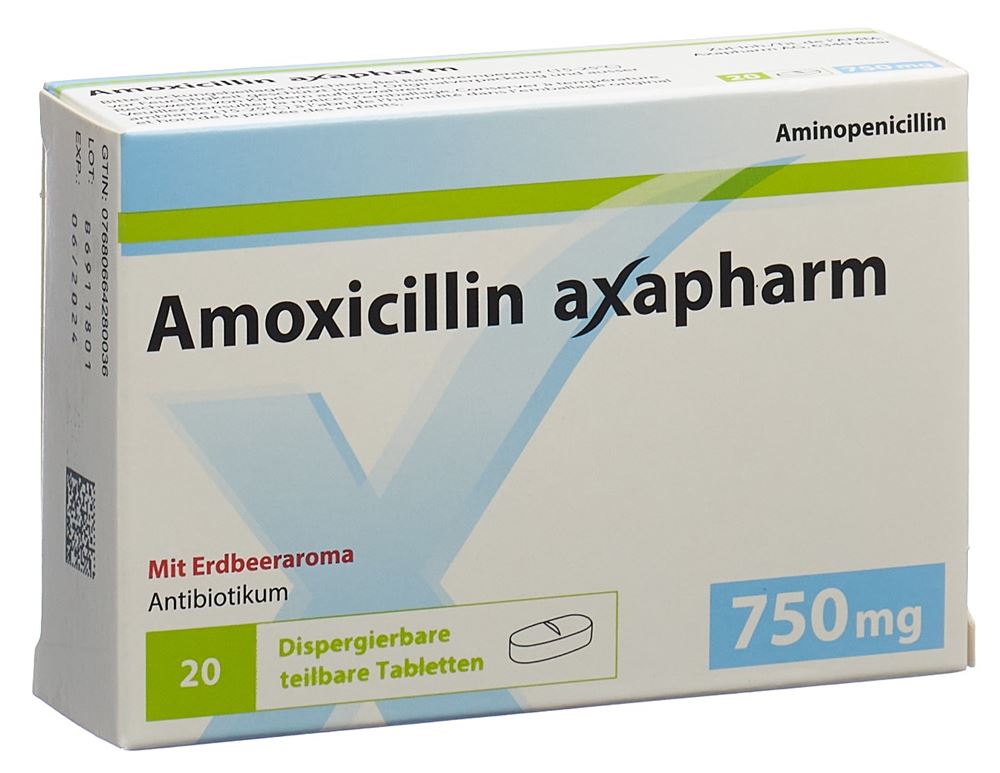 AMOXICILLINE axapharm 750 mg, image principale