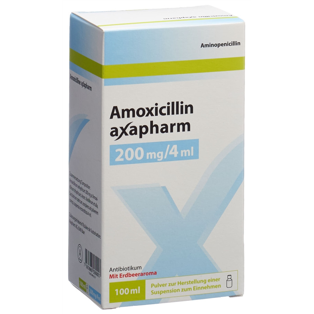 AMOXICILLINE axapharm 200 mg/4ml, image principale
