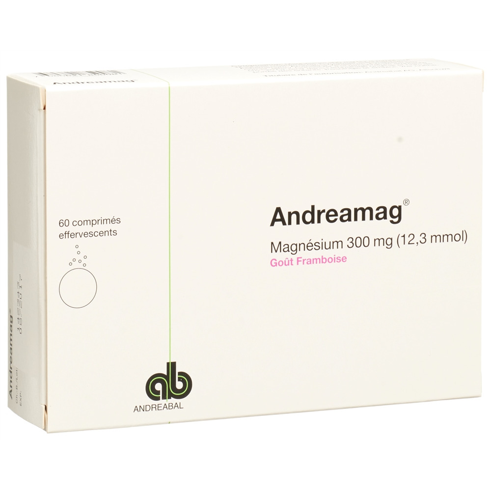 ANDREAMAG Brausetabl 300 mg mit Himbeeraroma Ds 60 Stk, Bild 2 von 5