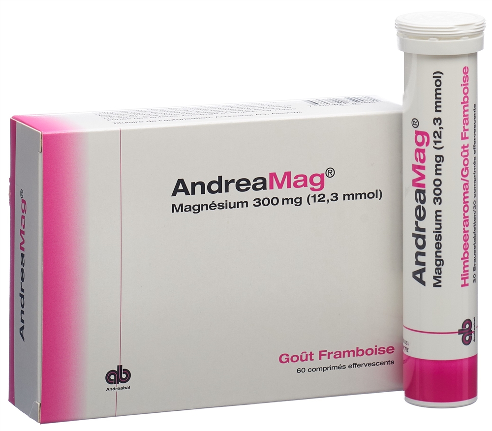 ANDREAMAG Brausetabl 300 mg mit Himbeeraroma Ds 60 Stk, Bild 3 von 5