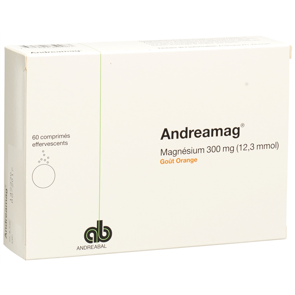 ANDREAMAG Brausetabl 300 mg mit Orangenaroma Ds 60 Stk, Bild 2 von 5