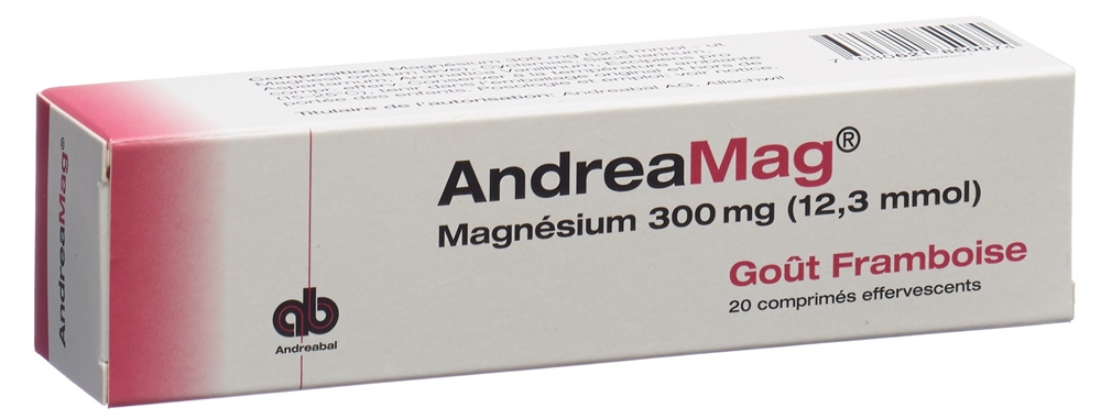 ANDREAMAG cpr eff 300 mg avec arôme framboise bte 20 pce, image 4 sur 5