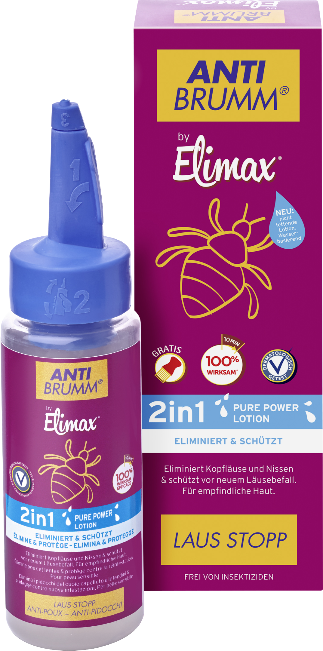 Anti-Brumm anti-poux 2en1 pure power lotion