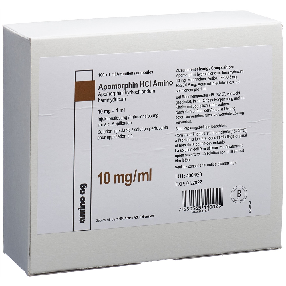 APOMORPHIN HCL Amino 10 mg/ml, Hauptbild