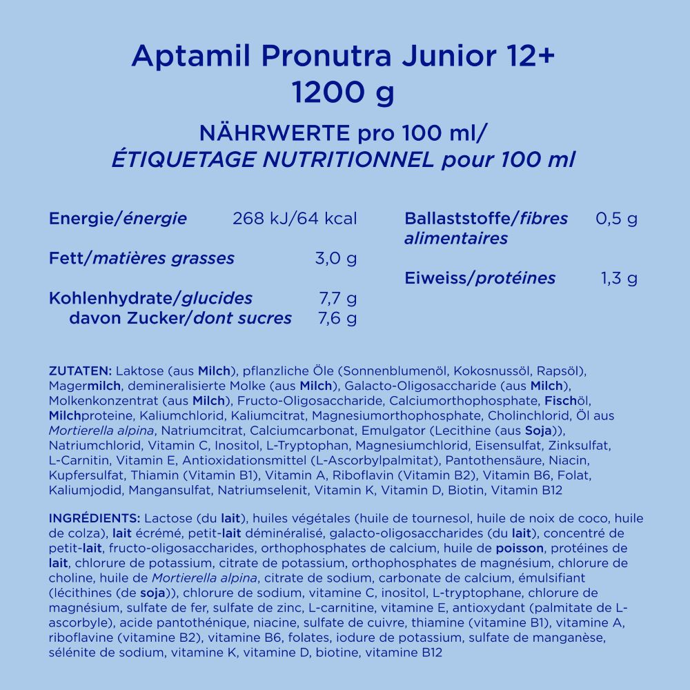 APTAMIL PRONUTRA JUNIOR 12+, image 4 sur 6