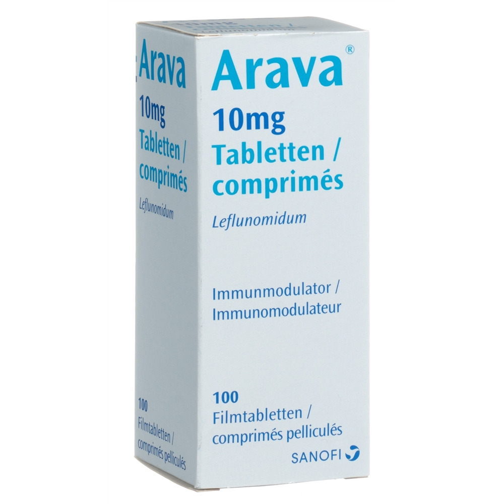 Arava Filmtabl 10 mg Ds 100 Stk, Hauptbild