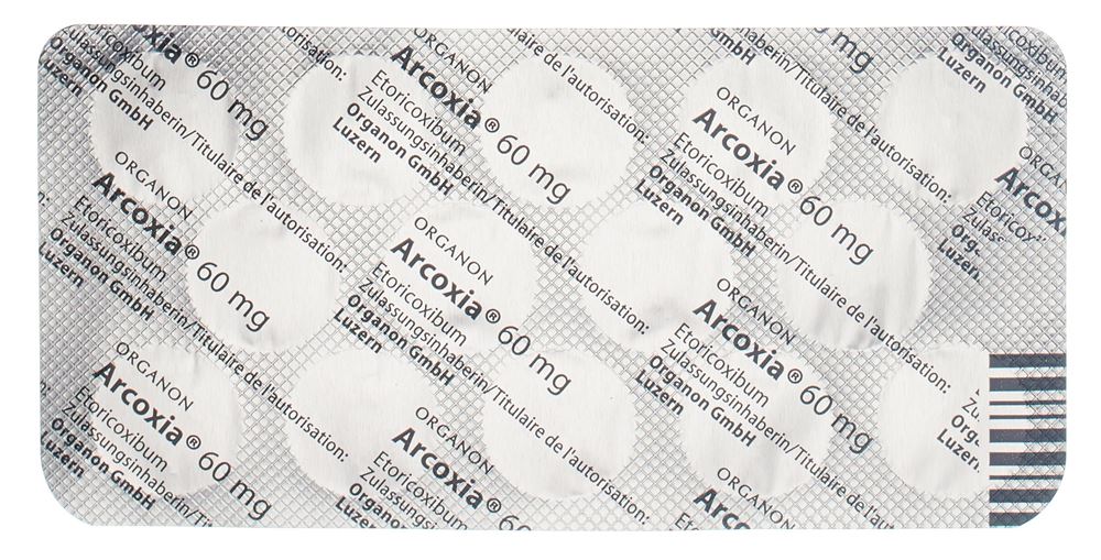 ARCOXIA Filmtabl 60 mg Blist 7 Stk, Bild 2 von 3