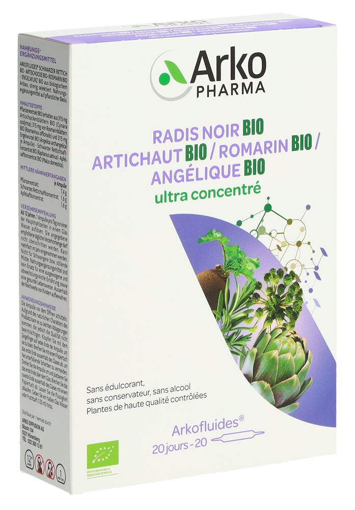 ARKOFLUIDE artichaut radis noir romarin angélique