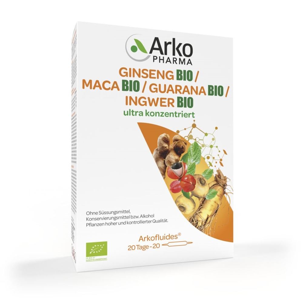 ARKOFLUIDE Ginseng-Maca-Guarana-Ingwer