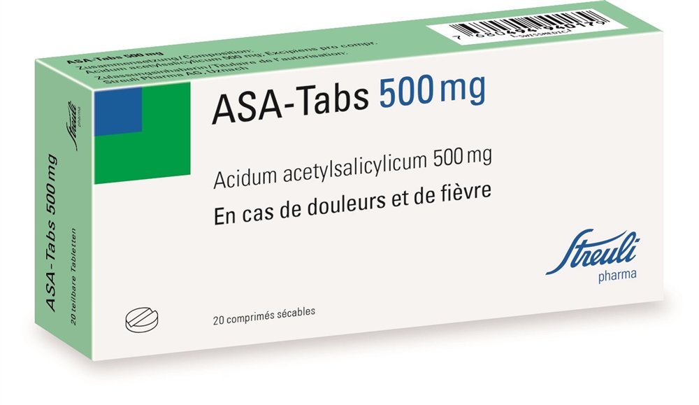 ASA-TABS Tabl 0.5 g Blist 20 Stk, Bild 2 von 2