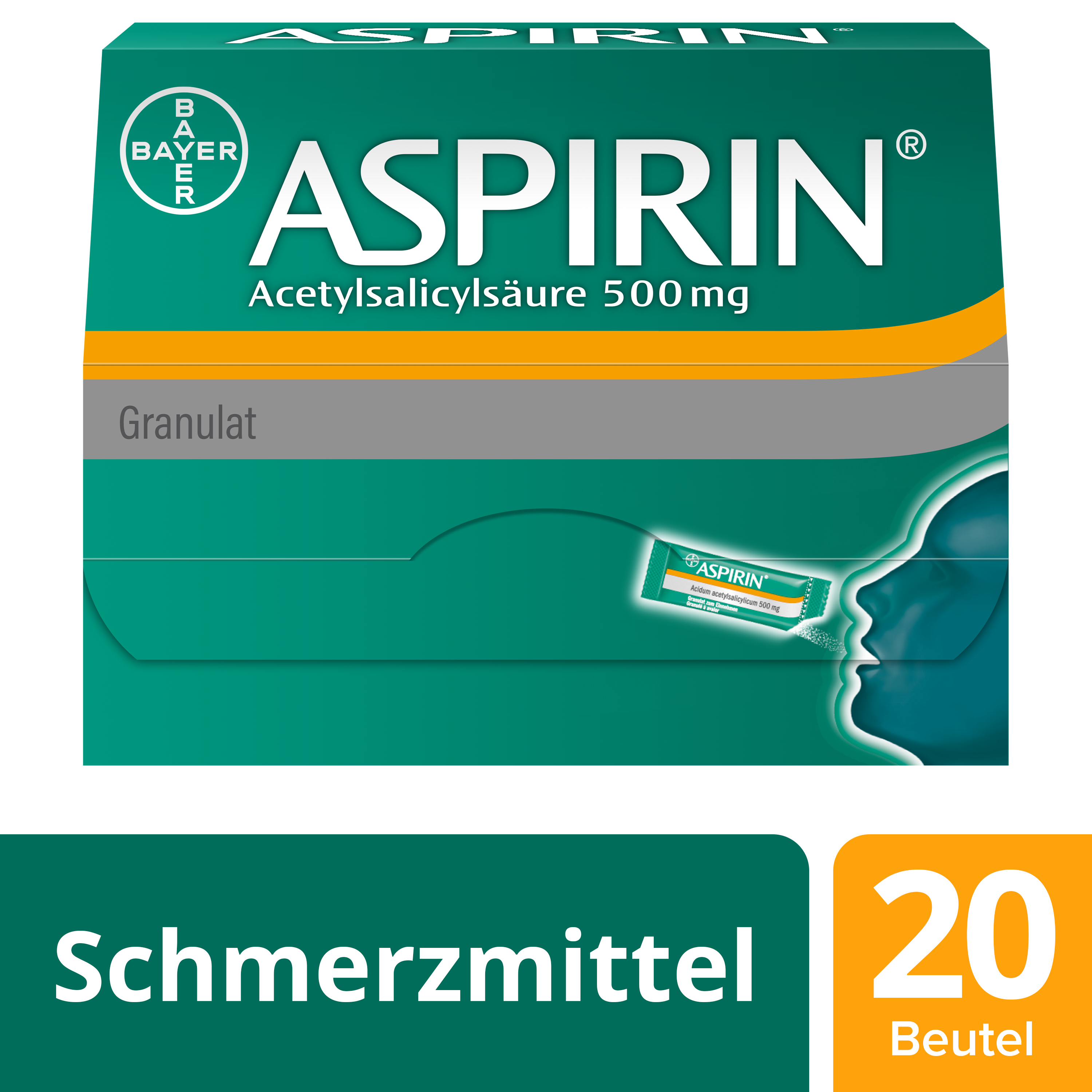 ASPIRINE Gran 500 mg Btl 20 Stk, Bild 2 von 6