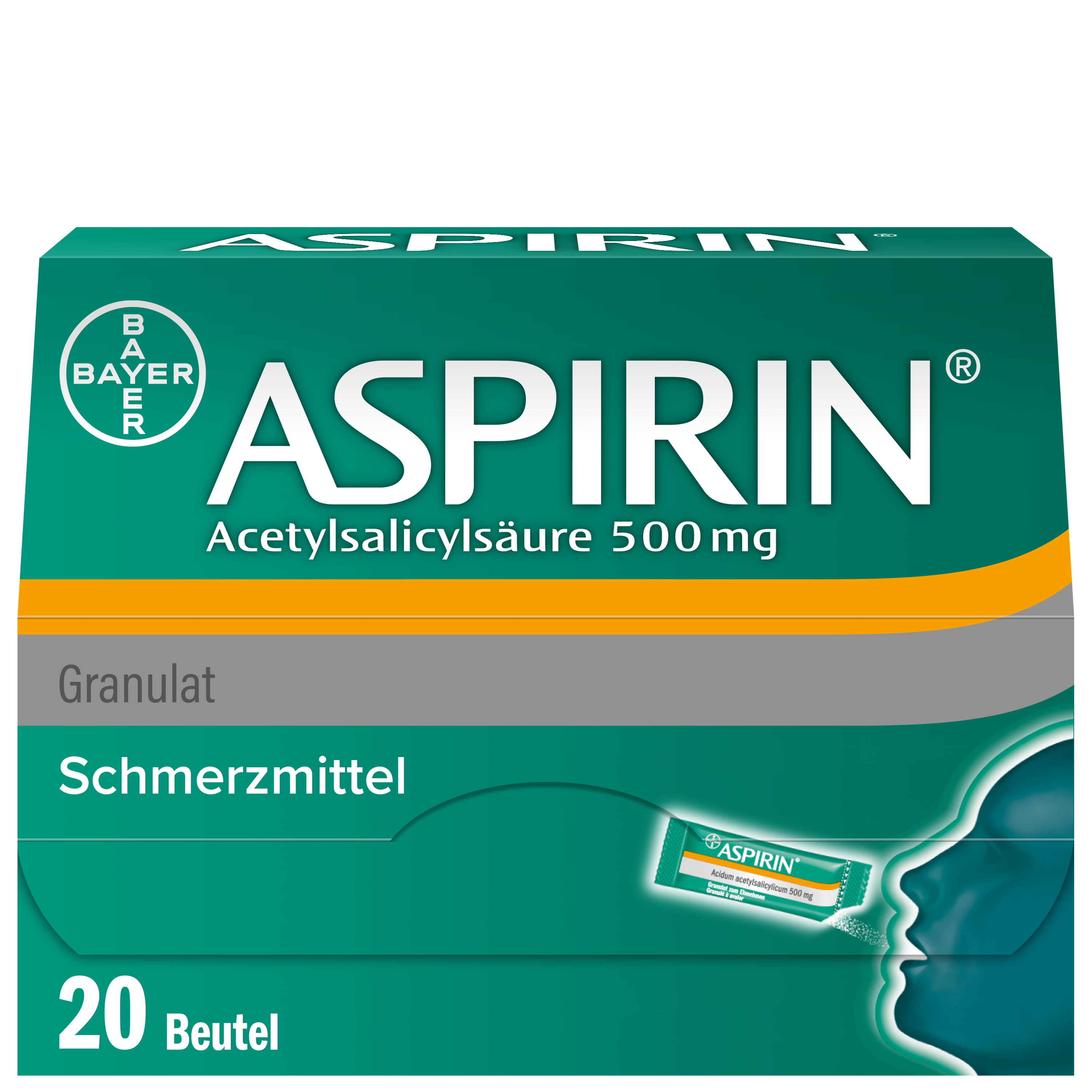 ASPIRINE Gran 500 mg Btl 20 Stk, Hauptbild