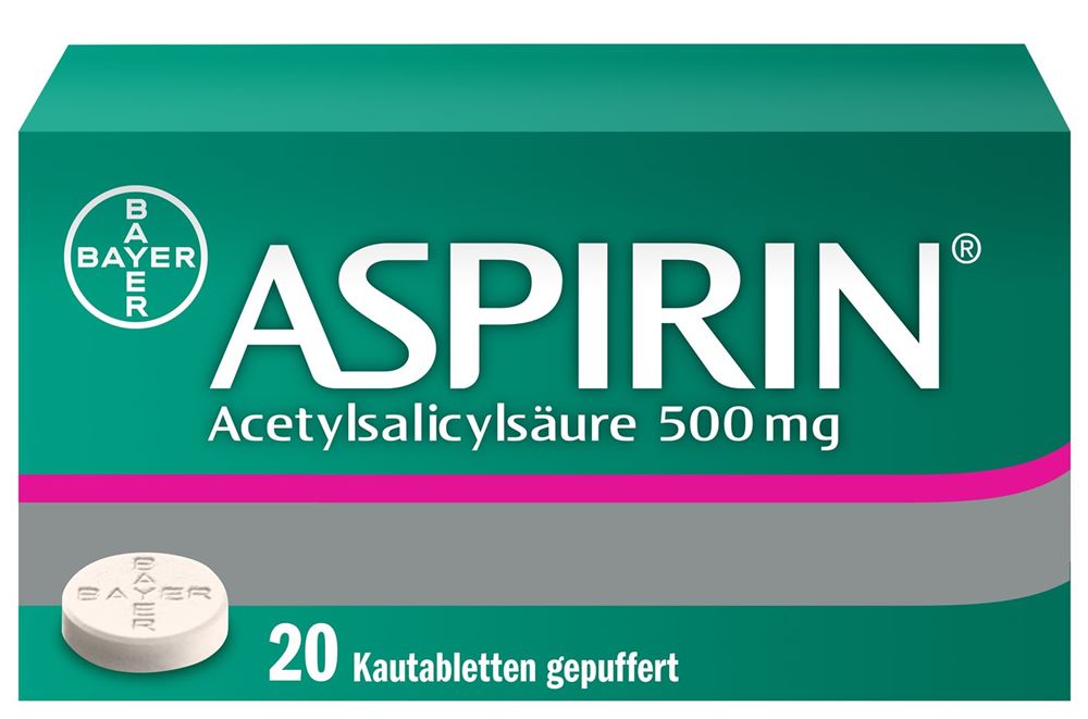ASPIRINE cpr croquer 500 mg sach 20 pce, image principale