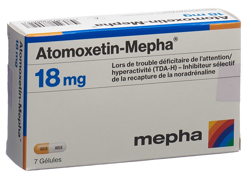 ATOMOXETINE Mepha 18 mg, image 2 sur 2