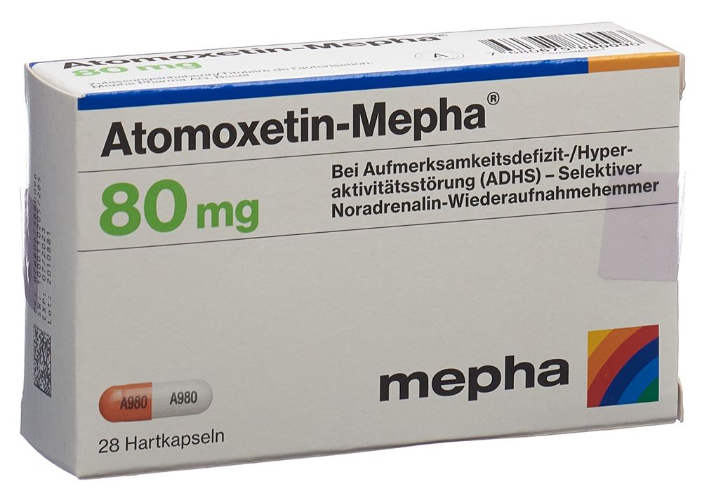 ATOMOXETINE Mepha 80 mg, Hauptbild