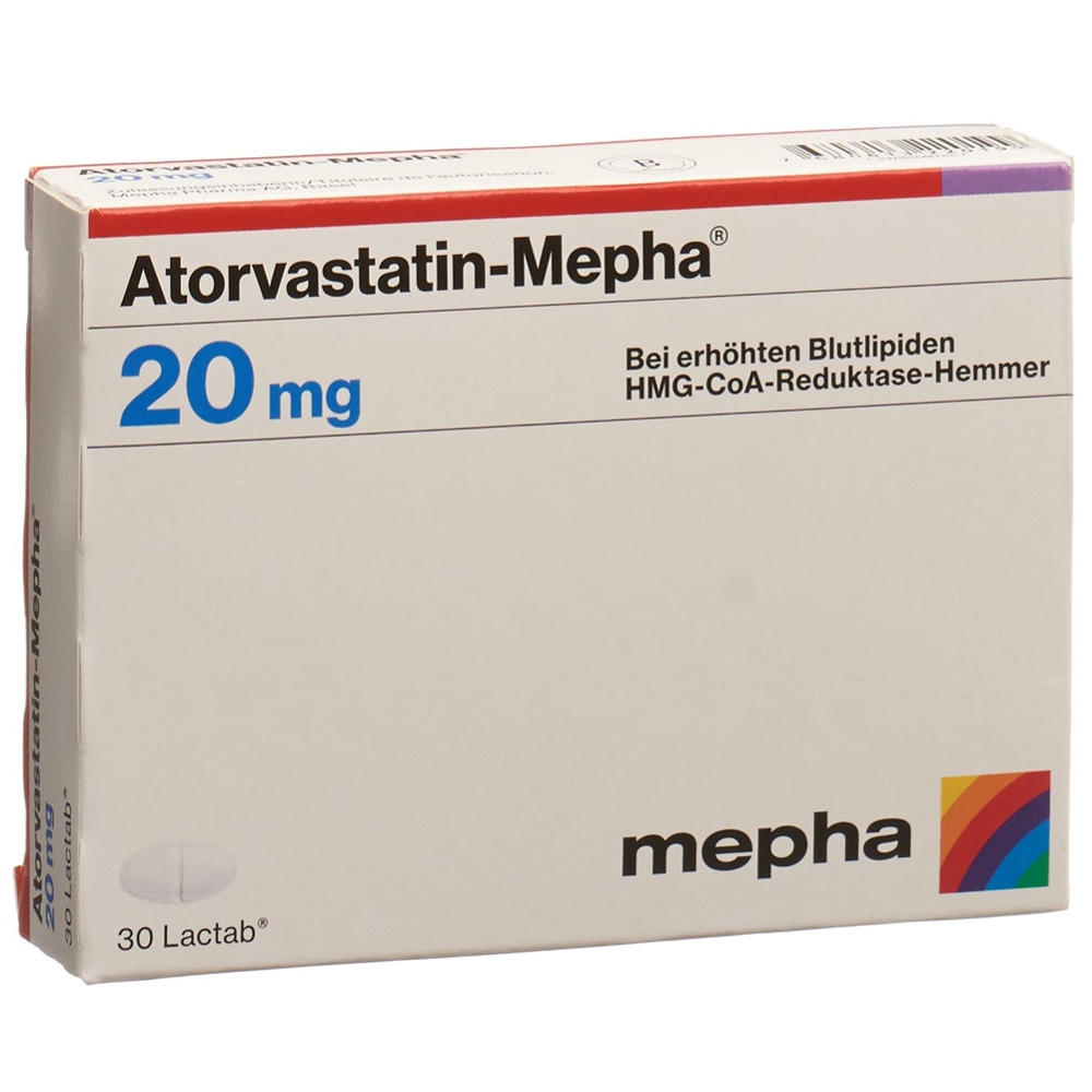 ATORVASTATINE Mepha 20 mg, image principale