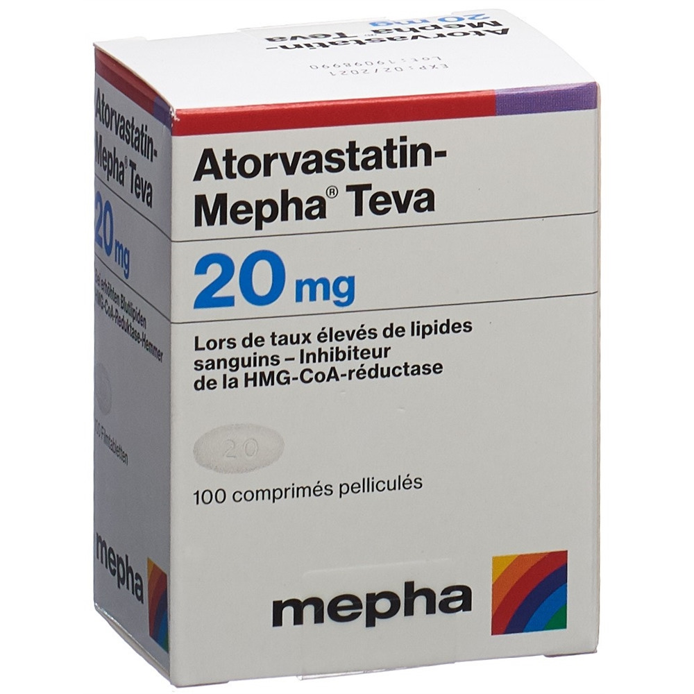 ATORVASTATINE Mepha Teva 20 mg, image 2 sur 2