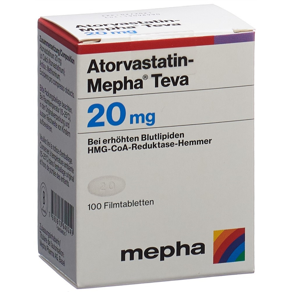 ATORVASTATINE Mepha Teva 20 mg