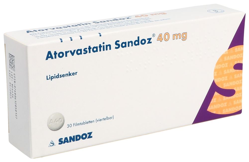 ATORVASTATINE Sandoz 40 mg, image principale