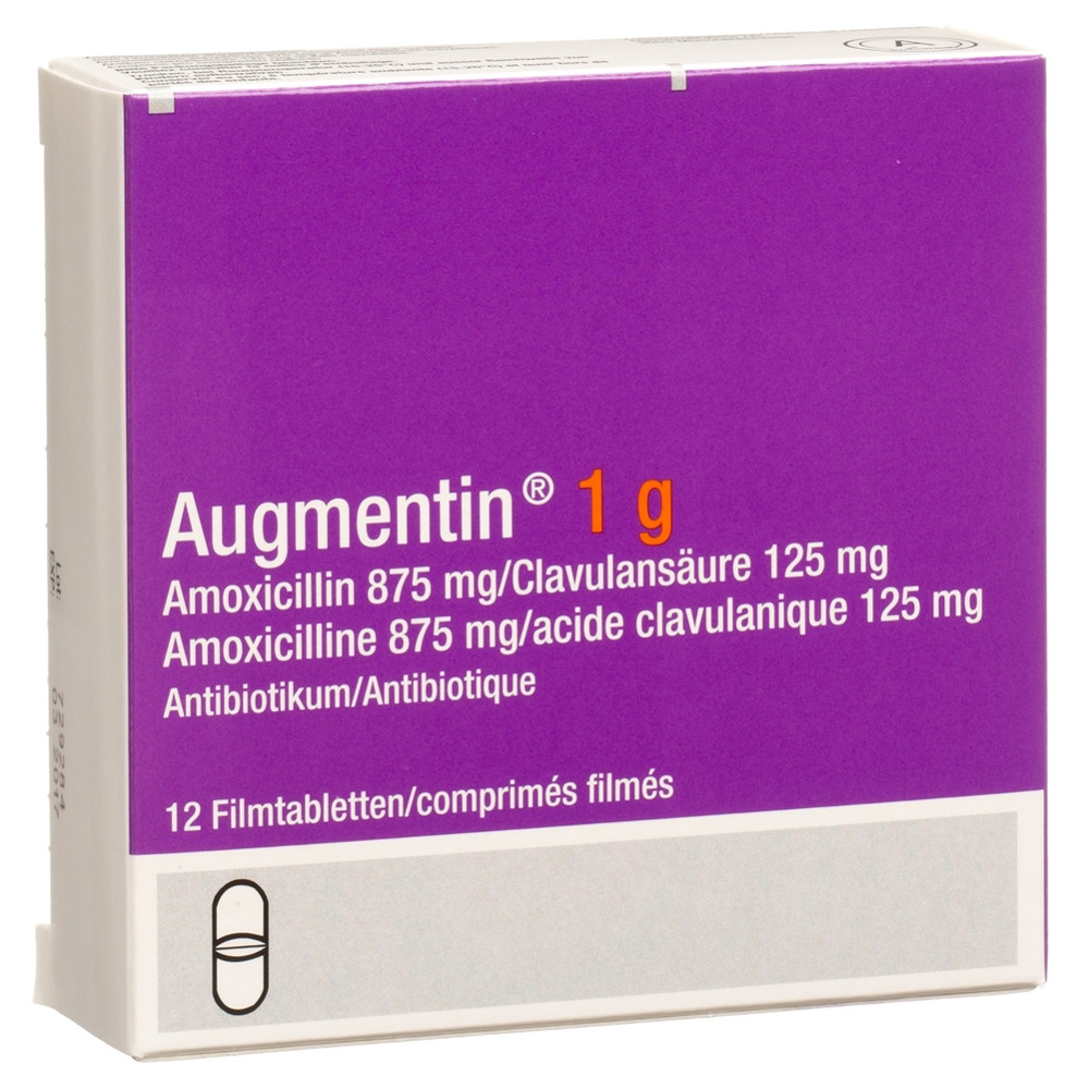 AUGMENTIN cpr pell 1 g adult blist 12 pce, image 2 sur 2